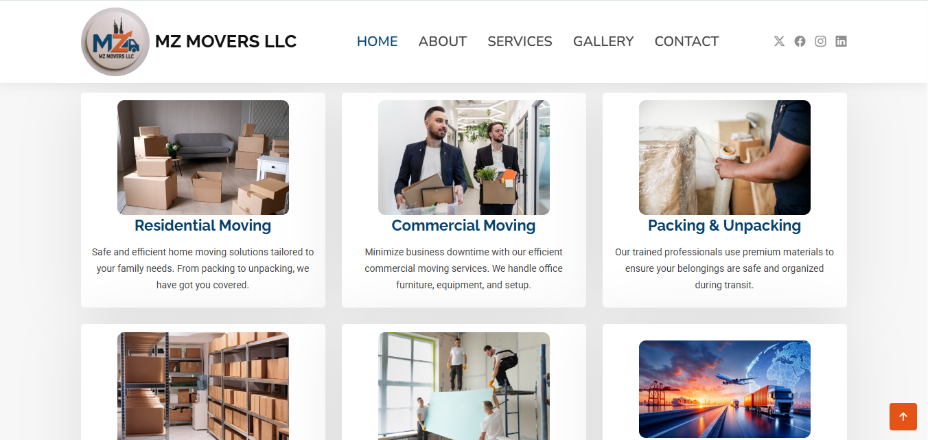 MZ Movers LLC Website