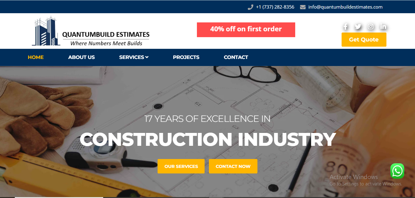 Quantum Build Estimates Website