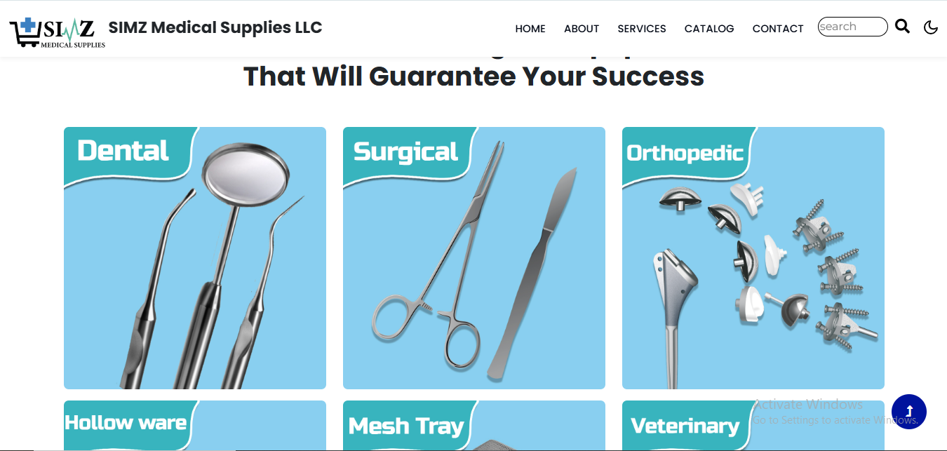 Simz Medical Supplies Website